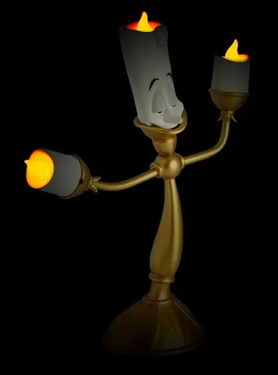 Lampe lumière La Belle et la Bête Disney, vue de face, décoration magique collector officielle
