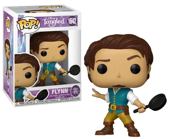 Funko Pop Disney N°1642 – Flynn Rider avec poêle à frire, figurine Raiponce 15ème anniversaire