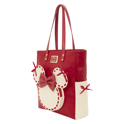 Tote bag Loungefly Minnie Mouse Rock the Dots Disney, vue de face, accessoire collector officiel
