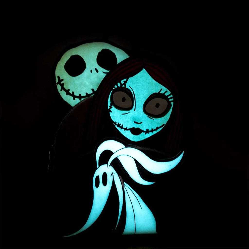 Loungefly Disney Nightmare Before Christmas Glow in the Dark Jack, Sally and Zero Mini Backpack - 707 Street Exclusive
