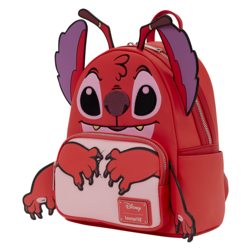 Mini sac à dos Loungefly Leroy Lilo & Stitch Disney, vue de face, accessoire collector officiel